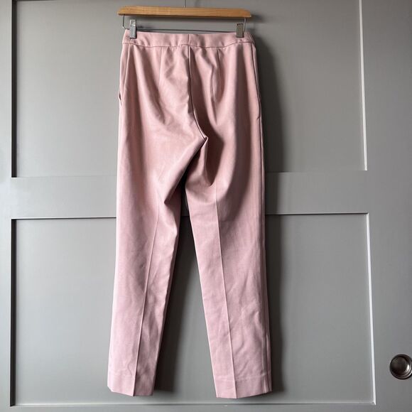 MaxMara Pants Women Small 26" Waist Pink Cropped Straight Dress Ankle Trousers - Picture 6 of 15